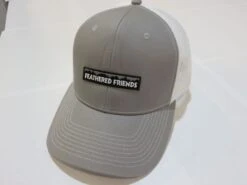 Feathered Friends Pro Style Trucker Mountain Logo Patch Hat -Feathered Friends Shop feathered friends pro style trucker mountain logo patch hat gray white