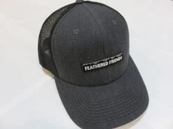Feathered Friends Pro Style Trucker Mountain Logo Patch Hat -Feathered Friends Shop feathered friends pro style trucker mountain logo patch hat heather charcoal black