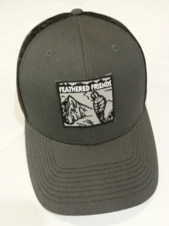 Feathered Friends Smoking Man Pro Style Trucker Hat -Feathered Friends Shop feathered friends smoking man pro style trucker hat dark grey black