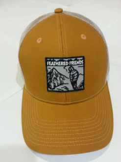Feathered Friends Smoking Man Pro Style Trucker Hat -Feathered Friends Shop feathered friends smoking man pro style trucker hat honey khaki