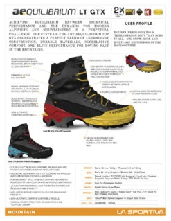 La Sportiva Aequilibrium LT GTX Men's Black/Yellow -Feathered Friends Shop la sportiva aequilibrium lt gtx mens tech sheet